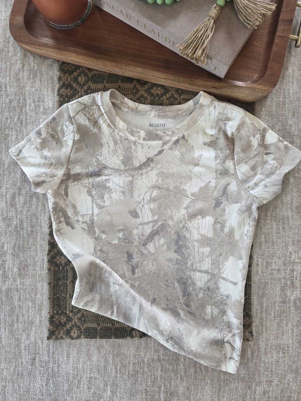 Hollister Neutral Camouflage Print Tee